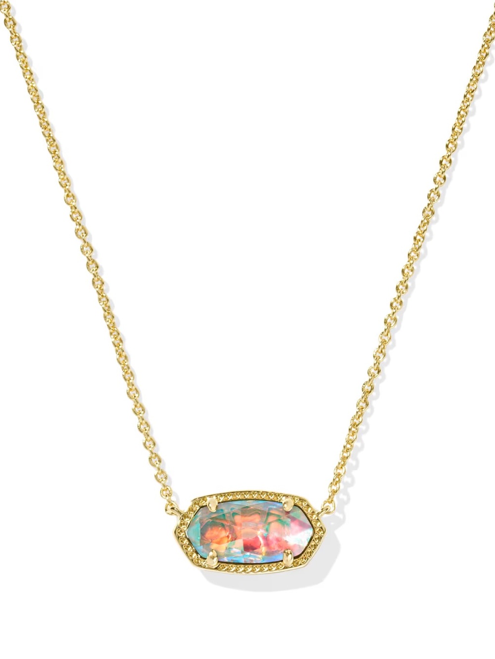 Kendra Scott Gold Dichroic Glass Pendant Necklace